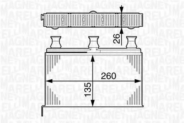 MAGNETI MARELLI 350218281000 Теплообмінник, опалення салону