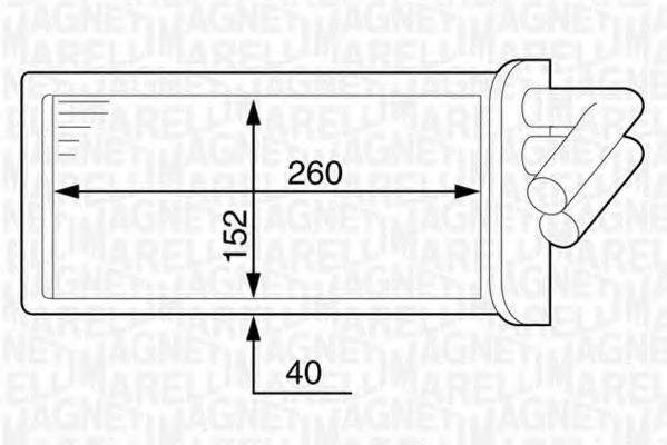MAGNETI MARELLI 350218319000 Теплообмінник, опалення салону