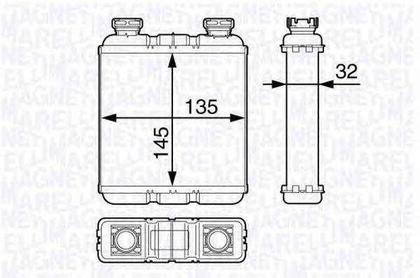 MAGNETI MARELLI 350218350000 Теплообмінник, опалення салону