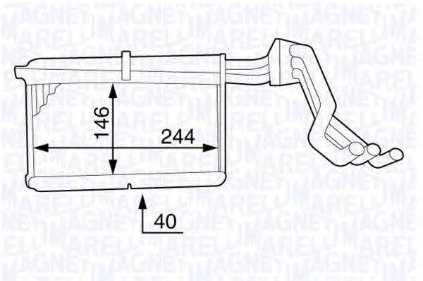 MAGNETI MARELLI 350218353000 Теплообмінник, опалення салону