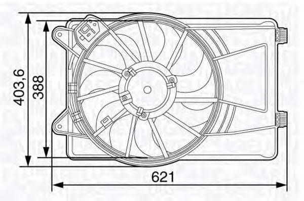 MAGNETI MARELLI 069422474010 Вентилятор, охолодження двигуна