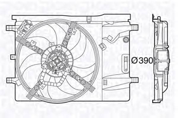 MAGNETI MARELLI 069422578010 Вентилятор, охолодження двигуна