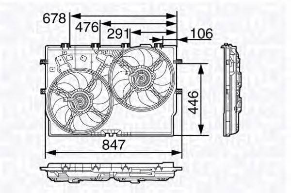 MAGNETI MARELLI 069422579010 Вентилятор, охолодження двигуна