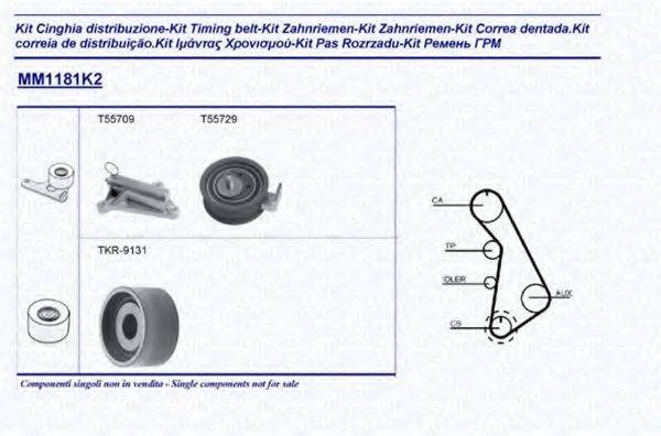 MAGNETI MARELLI 341311811102 Комплект ременя ГРМ