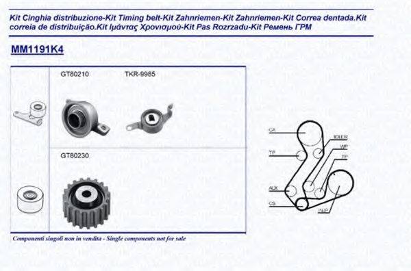 MAGNETI MARELLI 341311911104 Комплект ременя ГРМ